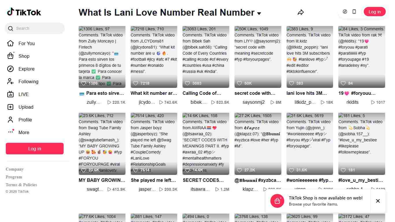What Is Lani Love Number Real Number | TikTok